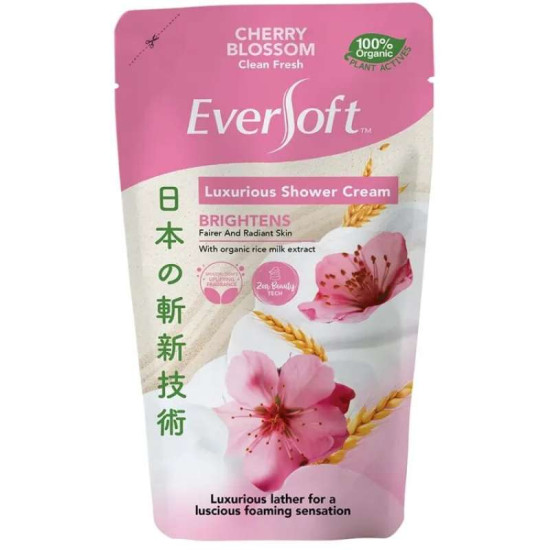 EVERSOFT SHOWER CREAM REFILL CHERRY BLOSSOM 550G