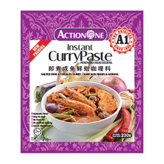 ACTION ONE SALTED FISH&COCKLES CURRY PASTE 230G