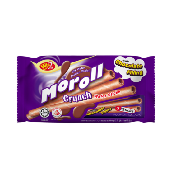 WIN2 MOROLL CRUNCH WAFER STICKS CHOCOLATE 18GM*5