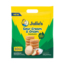 JULIE'S SOUR CREAM & ONION 280GM JULIE'S SOUR CREAM & ONION 280GM