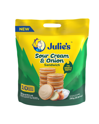 JULIE'S SOUR CREAM & ONION 280GM