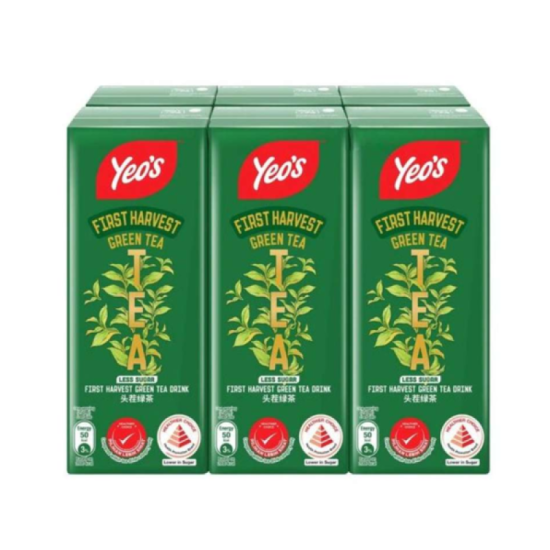 YEO'S FIRST HARVEST GREEN TEA 250ML*6