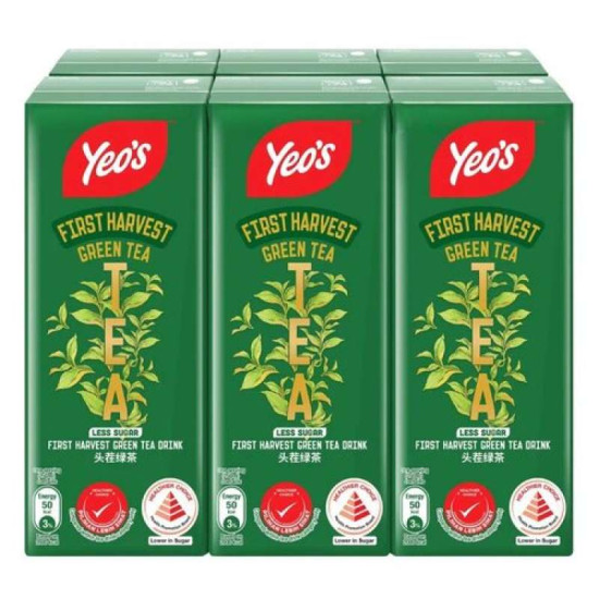 YEO'S FIRST HARVEST GREEN TEA 250ML*6