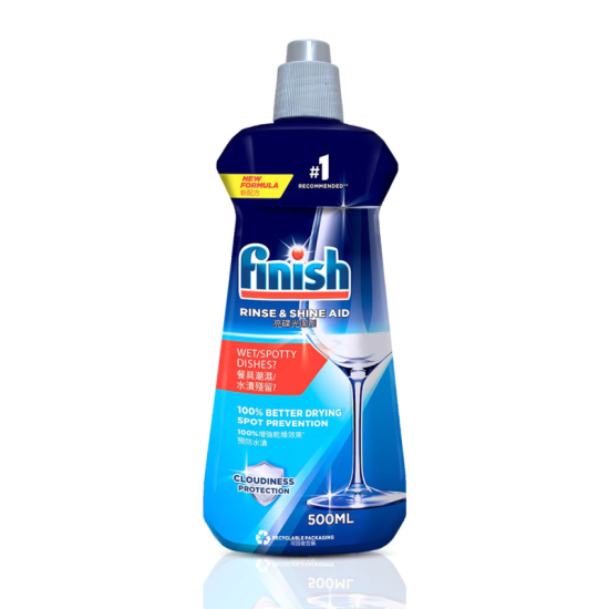 FINISH RINSE AND SHINE AID DISHWASH 500ML