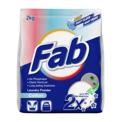 FAB LAUNDRY POWDER COTTON (BLUE) 2KG FAB LAUNDRY POWDER COTTON (BLUE) 2KG
