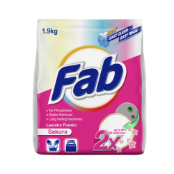FAB LAUNDRY POWDER SAKURA 1.9KG FAB LAUNDRY POWDER SAKURA 1.9KG
