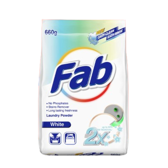 Fab Laundry Powder White 660g