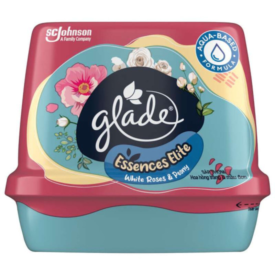 GLADE PREMIUM SCENTED GEL WHITE ROSE & PEONY 180g