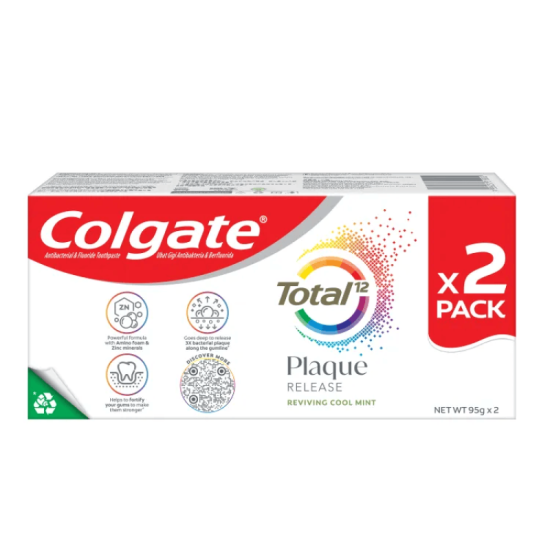 COLGATE TOOTHPASTE TOTAL REV COOL MINT 95GM*2