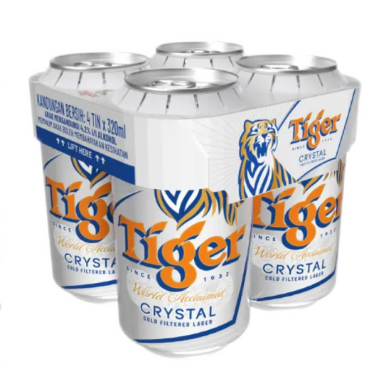 TIGER CRYSTAL BEER 320ML *4