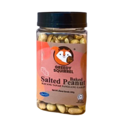 GREEDY SQUIRREL BAKED SALTED PEANUT 200GM GREEDY SQUIRREL BAKED SALTED PEANUT 200GM