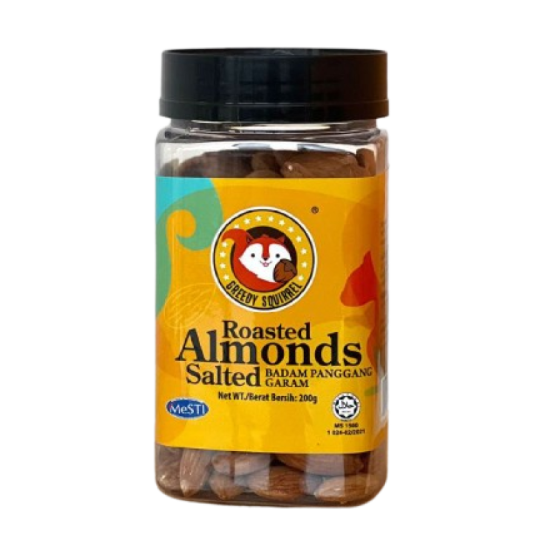 GREEDY SQUIRREL BAKED SALTED ALMOND 200GM