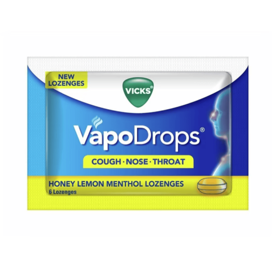 VICKS VAPODROPS HONEY LEMON 6'S (2.5G)