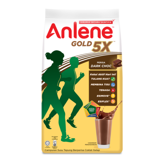 ANLENE GOLD 5X DARK CHOCOLATE 550GM