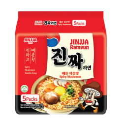 JINJJA RAMYUN SPICY MUSHROOM 120GM*5 JINJJA RAMYUN SPICY MUSHROOM 120GM*5