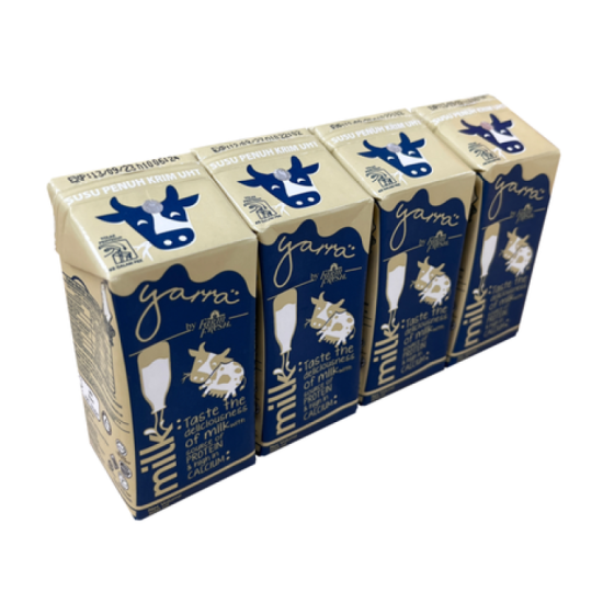YARRA UHT FULL CREAM MILK 200ML* 4's