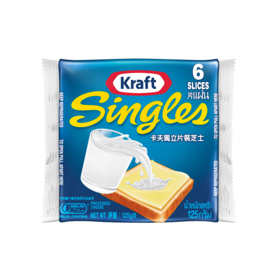 KRAFT SINGLES 6'S 125G