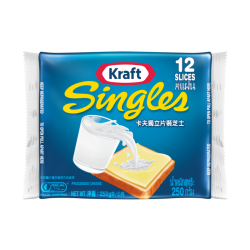 KRAFT SINGLES 12'S 250G