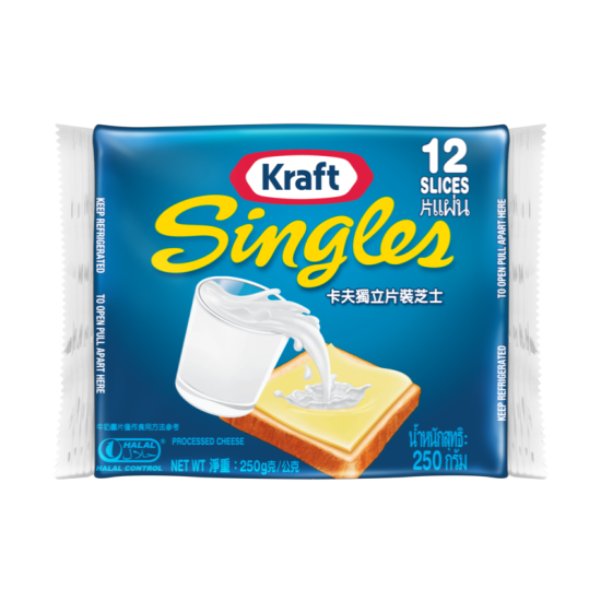 KRAFT SINGLES 12'S 250G