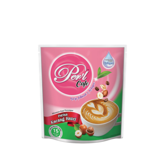 PER'L CAFE KACIP FATIMAH & KOLAGEN - HAZELNUT 20GM*15'S