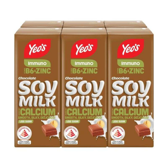 YEO'S IMMUNO CHOCOLATE SOY MILK 250ML*6's