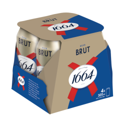 KRONENBOURG 1664 BRUT BEER CAN 320M*4 KRONENBOURG 1664 BRUT BEER CAN 320M*4