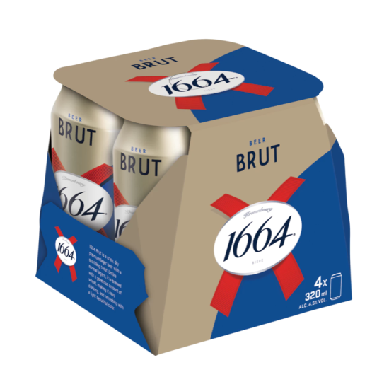 KRONENBOURG 1664 BRUT BEER CAN 320M*4