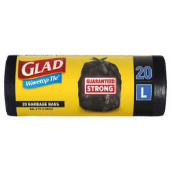 GLAD GARBAGE BAG (L) 20CT GLAD GARBAGE BAG (L) 20CT