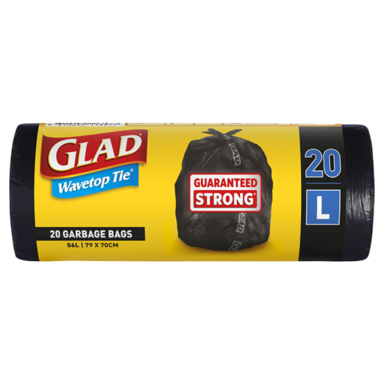 GLAD GARBAGE BAG (L) 20CT