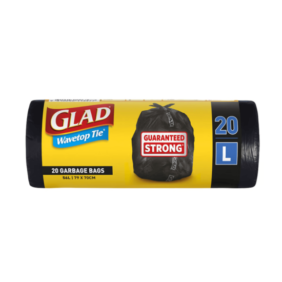 GLAD GARBAGE BAG (L) 20CT