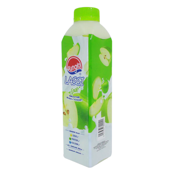 SUNGLO LASSI YOGURT DRINK APPLE 700ML