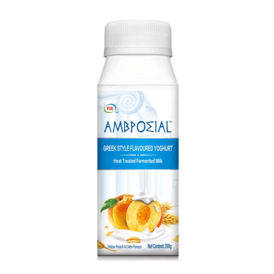 AMBROSIAL GREEK YOGURT YELLOW PEACH & OATS 200G