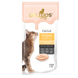 DELIZIOS CAT LICK - CHICKEN WITH CHICKEN LIVER 20G DELIZIOS CAT LICK - CHICKEN WITH CHICKEN LIVER 20G