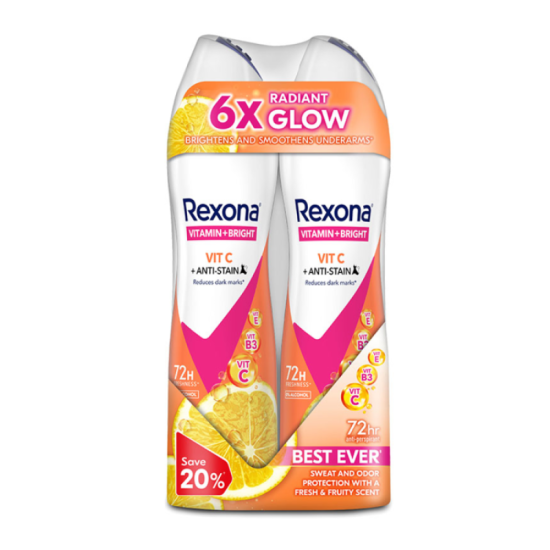 REXONA WOMEN DEODORANT SPRAY VITC+ANTI STAIN 135ML