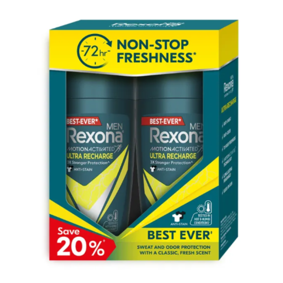 REXONA MEN DEODORANT ULTRA RECHARGE 2*45ML