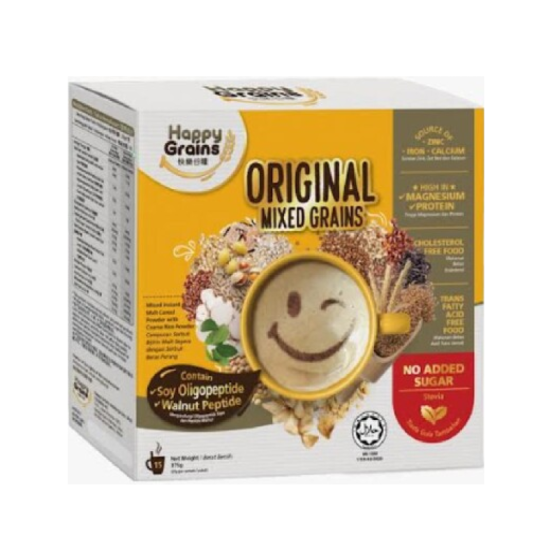 HAPPY GRAINS ORIGINAL MIXED GRAINS 25GM*15'S