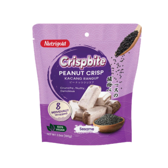 NUTRIGOLD PEANUT CRISP SESAME 100GM