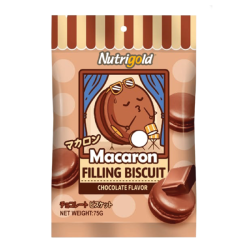 NUTRIGOLD MACARON BISCUIT CHOCOLATE 75GM NUTRIGOLD MACARON BISCUIT CHOCOLATE 75GM