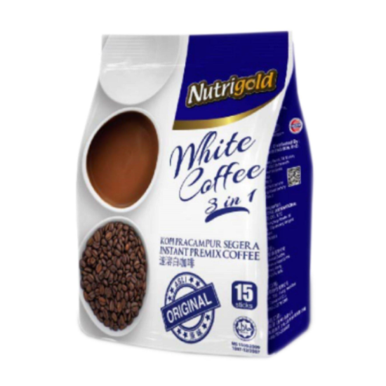 NUTRIGOLD 3IN1 ORIGINAL WHITE COFFEE 30GM*12'S