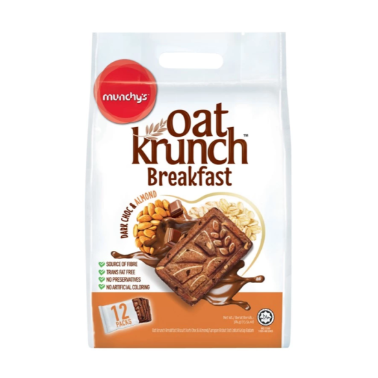 MUNCHY'S OAT KRUNCH BREAKFAST DARK CHOC ALMOND 384GM