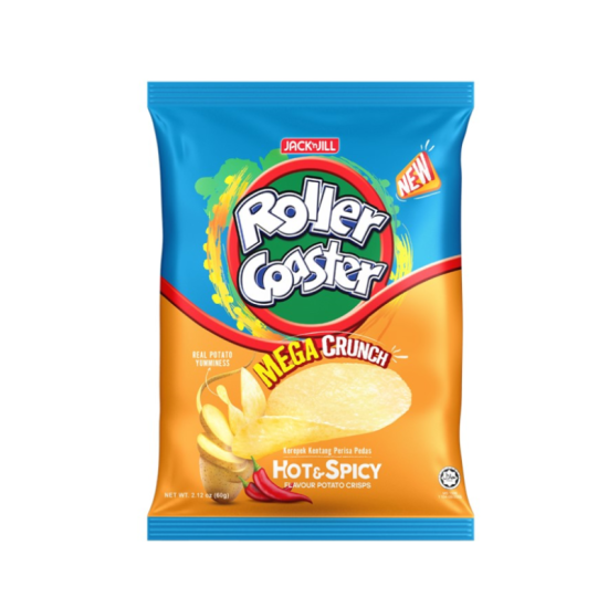 JACK N JILL ROLLER COASTER CRISP HOT&SPICY 60GM