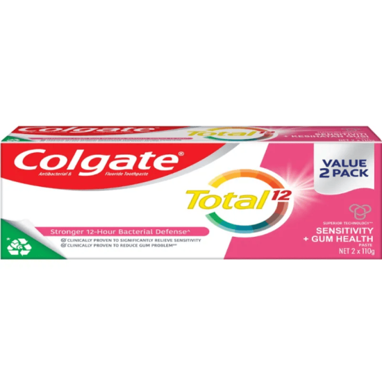 COLGATE TOOTHPASTE SENSITIVITY & GUM HEALTH 100G*2