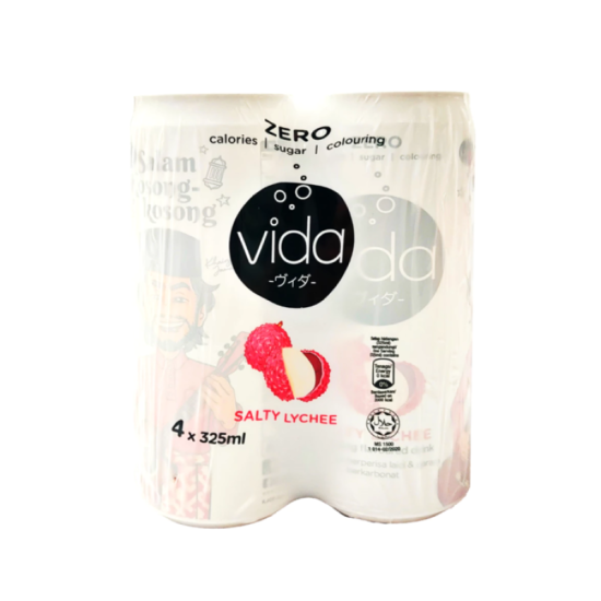 VIDA ZERO SALTY LYCHEE 325ML *4