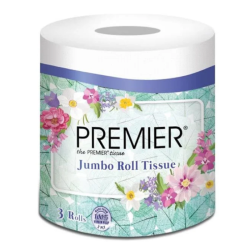 PREMIER JUMBO ROLL 2PLY 130M*3 ROLL PREMIER JUMBO ROLL 2PLY 130M*3 ROLL
