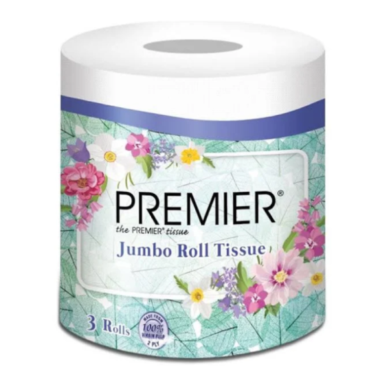 PREMIER JUMBO ROLL 2PLY 130M*3 ROLL