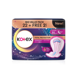 KOTEX P/ACT.GUARD O/NITE WG 35CM 22s