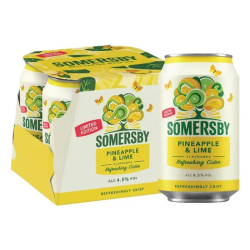 SOMERSBY PINEAPPLE & LIME CIDER CAN 320ML*4 SOMERSBY PINEAPPLE & LIME CIDER CAN 320ML*4
