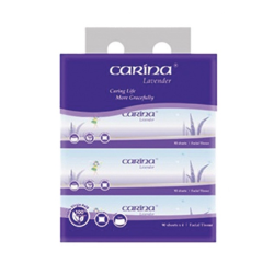 CARINA LAVENDER FACIAL TISSUE 90S*4 CARINA LAVENDER FACIAL TISSUE 90S*4