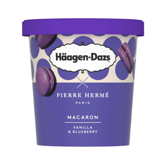 HAAGEN DAZS MACARON VANILLA BLUEBERRY 420ML