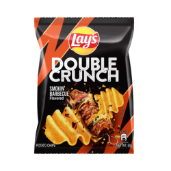 LAYS DOUBLE CRUNCH SMOKIN' BBQ 50GM LAYS DOUBLE CRUNCH SMOKIN' BBQ 50GM